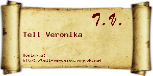 Tell Veronika névjegykártya